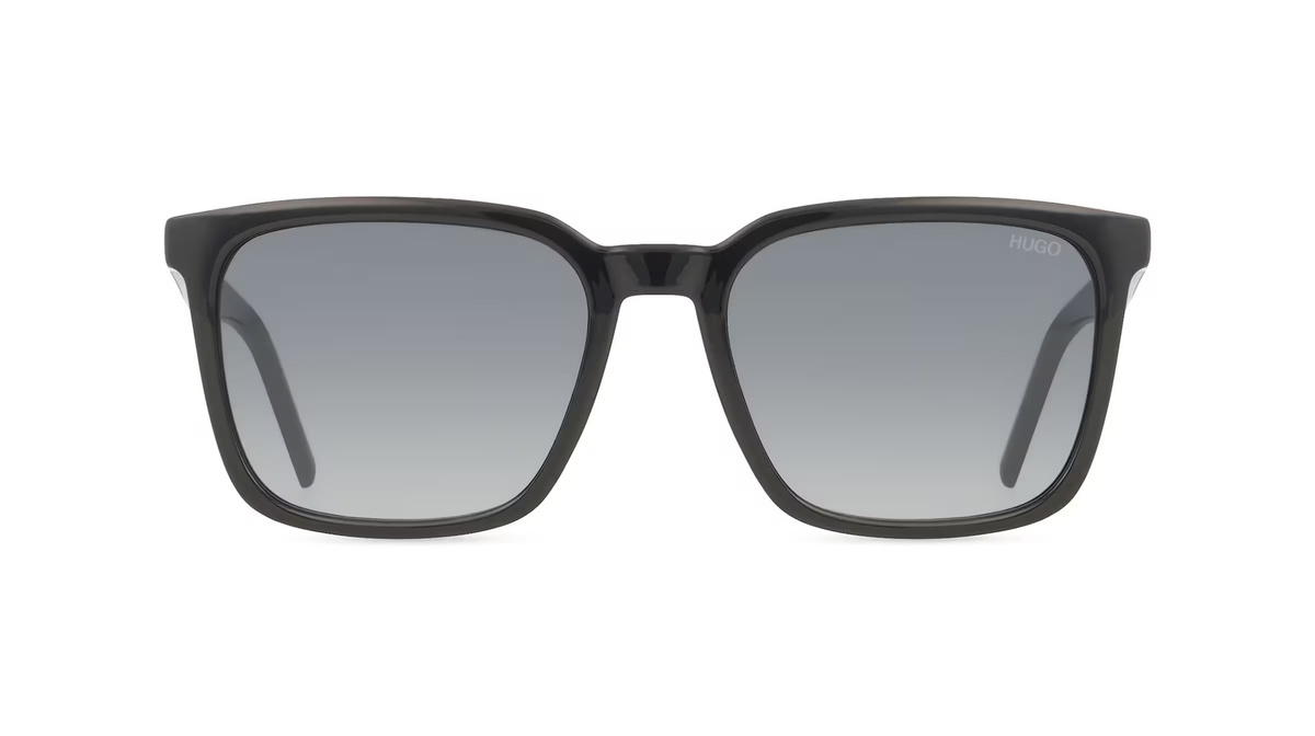 Hugo Boss HG 1327/S Sonnenbrille, Vollrand, Eckig, Kunststoff, Herren, schwarz, grau - Bild 1