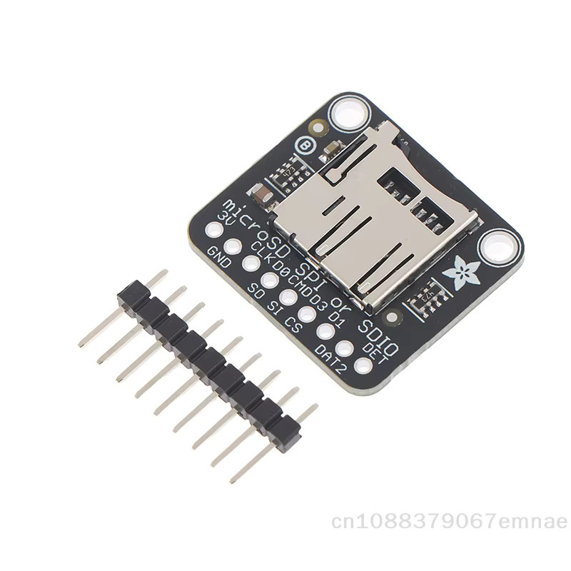 Adafruit 4682 Micro SD SPI oder SDIO Karten-Breakout-Modul Abzweigplatine 3V in Schwarz - Bild 2