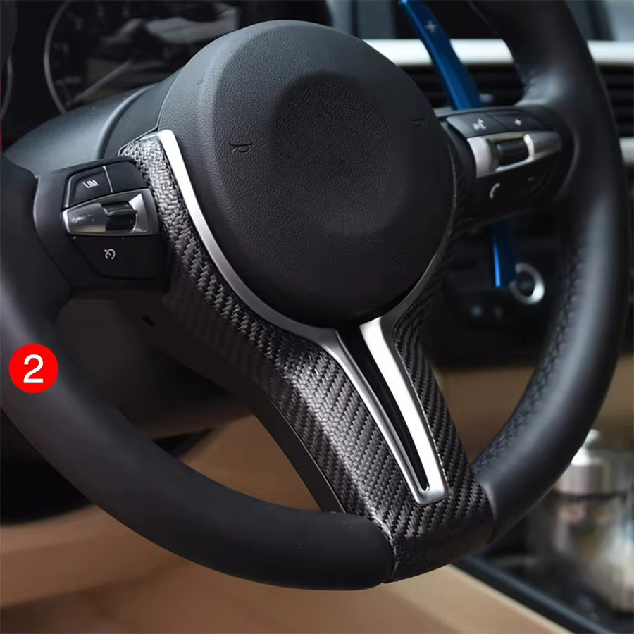 LIMBQS Carbonfaser-Lenkradabdeckung für BMW F10 F11 F20 F30 F48 F32 F31 M3 F80 M4 F82 in Schwarz - Bild 2