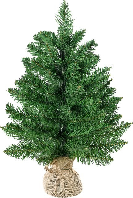 HOMCOM Weihnachtsbaum Tischdeko Kunsttanne Grün Ø35 x H 60 cm - Bild 1