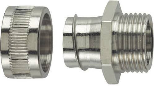 HellermannTyton Schlauchverschraubung SC25-FM-M25 aus Metall in Silber, gerade, Durchmesser: 21,10 mm - Bild 1