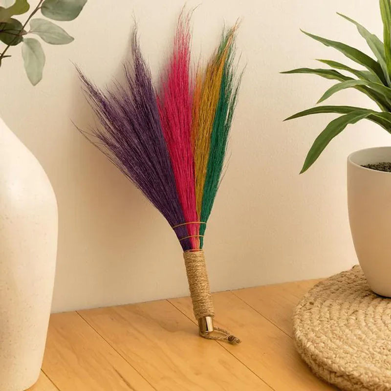 SHAMTAM Set aus 4 Trocken-Pampa-Gras-Bouquets in Regenbogenfarben zur Dekoration - Bild 1