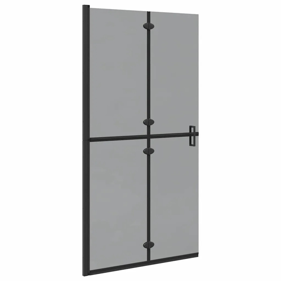 vidaXL Walk-In Duschwand aus Glas in Schwarz, rechteckig, B: 100 cm, T: 6,5 cm, H: 190 cm - Bild 2