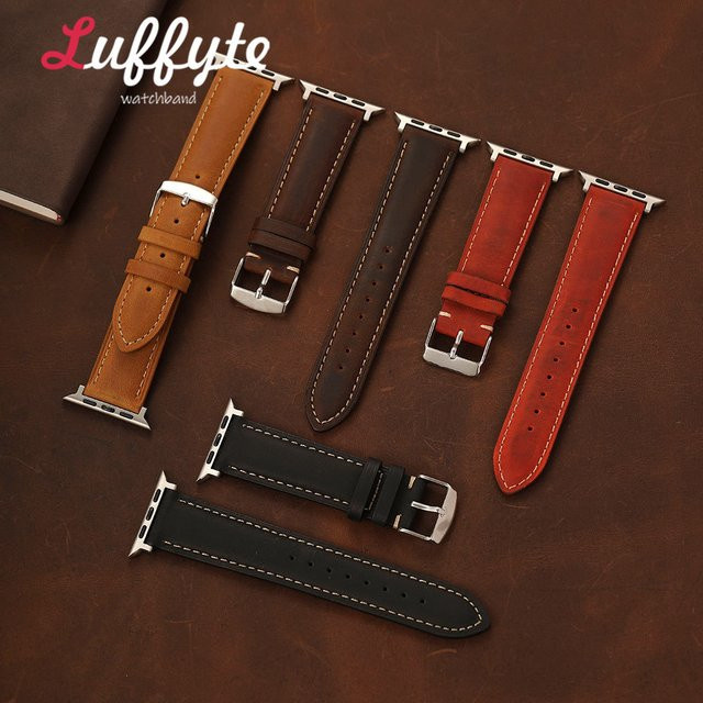 luffyte Uhrenarmband Leder, Vintage, Herren - Bild 1