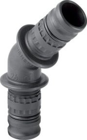 Geberit Mepla Winkel 45 Grad aus PVDF d= 40mm grau - Bild 1