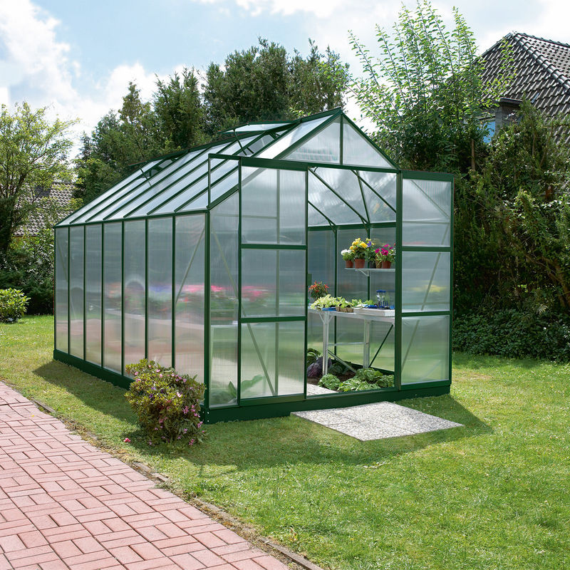Vitavia Gewächshaus Uranus 11500 in Smaragdgrün mit 6 mm HKP und 11,5 m² Fläche - Bild 4