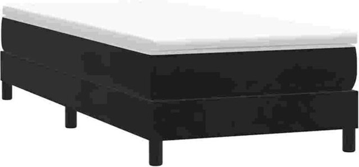Vidaxl Boxspringbett aus Samt in Schwarz ohne Matratze B/T/H: 80 x 220 cm - Bild 1