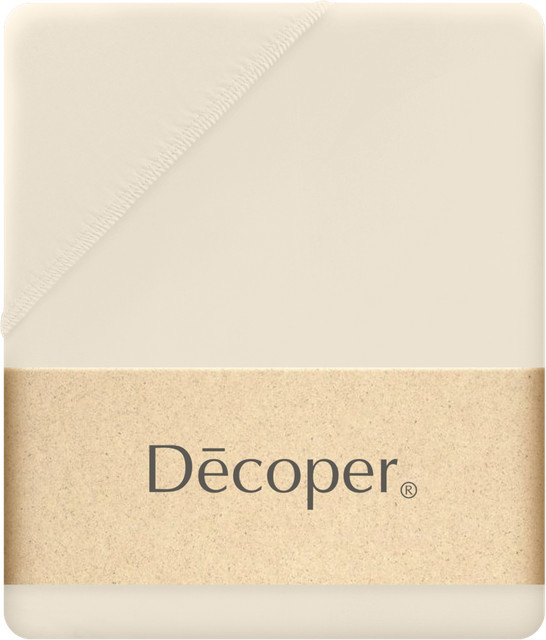 Decoper Mako-Feinjersey Spannbettlaken aus 100% Baumwolle, Farbe: Champagner, B/L: 140-160 x 200 cm - Bild 1