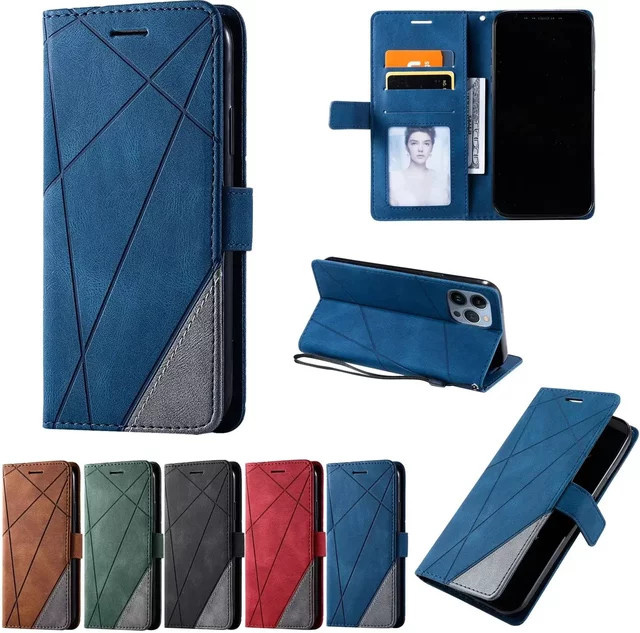 Kasmola Magnetische Leder-Brieftasche als Flip-Hülle und Standfunktion für iPhone Modelle in Rot - Bild 1