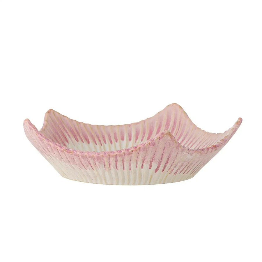Bloomingville Keramikschale in Rosa mit floralem Design - Bild 1
