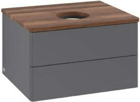 V&B Waschtischunterschrank Antao ohne Frontstruktur in Anthrazit lackiert, B/T/H: 60 x 36 x 50 cm - Bild 1