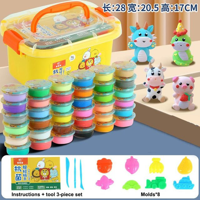 Linyi toy car Knete Spielzeug Set, 36-Farben, Bunt / Mehrfarbig, ab 3 Jahre - Bild 1