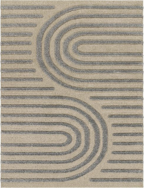 Teppich Geneva grau im Boho-Stil mit Hoch-Tief-Effekt, B: 160 cm, T: 220 cm - Bild 1