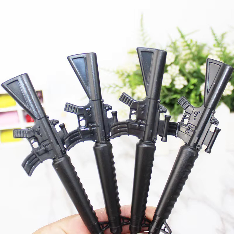 3-teiliges Set Kawaii Gelstifte in Pistolenform für kreativen Schulbedarf, Farbe: Schwarz - Bild 5
