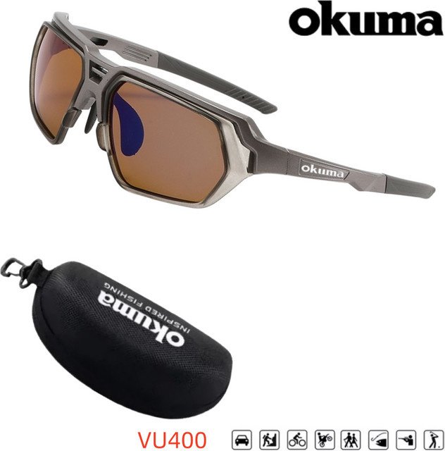 OKUMA Outdoor-Angelbrille, Vollrand, Kunststoff, yellow, polarisiert - Bild 1