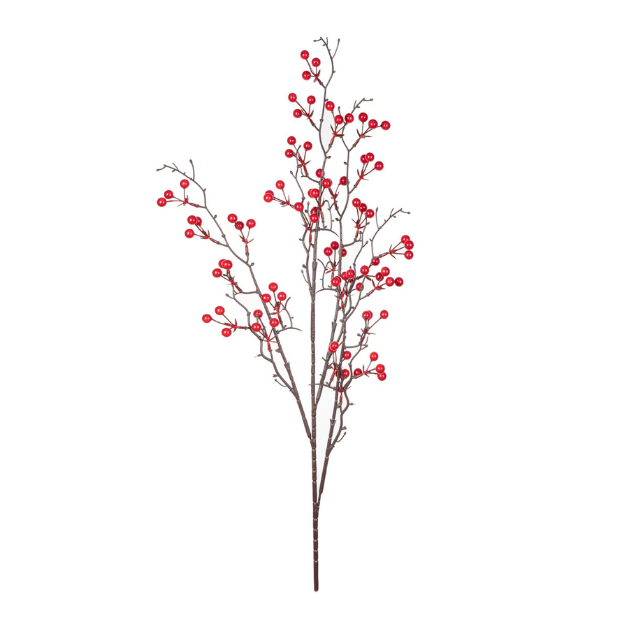 ZQCY Künstliche Holly Pflanze mit roten Beeren für Weihnachtsdekoration und Hochzeitsfloristik in Rot - Bild 5