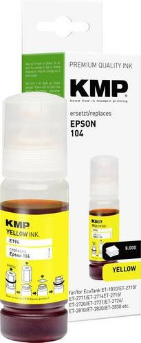 KMP Nachfülltinte Gelb kompatibel mit Epson 104 und T00P4, 70 ml - Bild 1