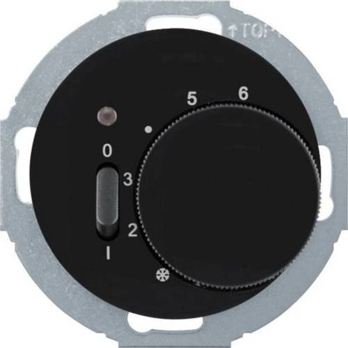Hager WLN5030BG Temperaturregler Switch in Schwarz - Bild 1