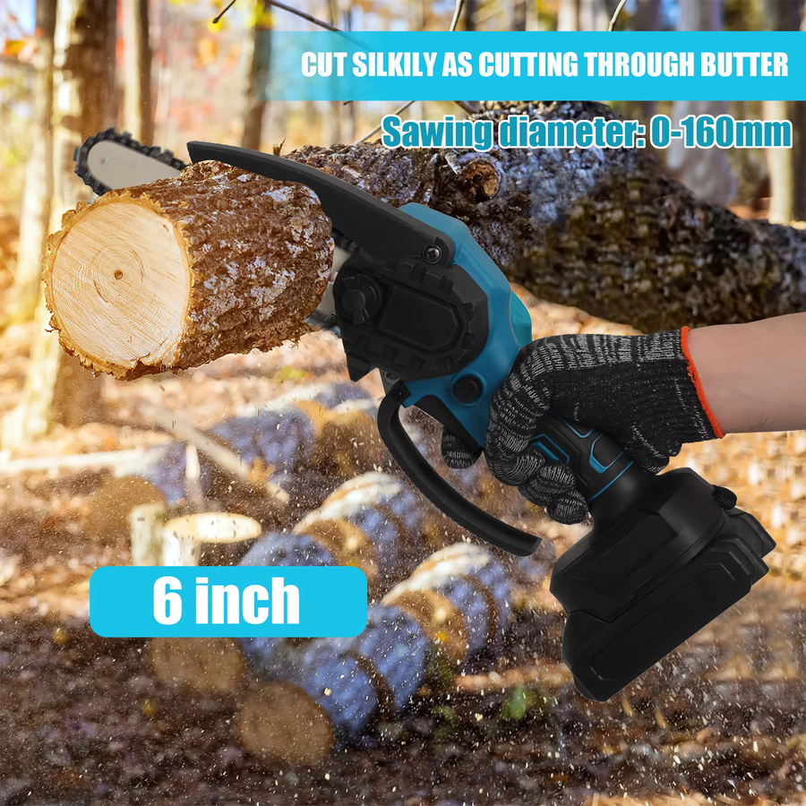 3-in-1 Bürstenlose Teleskop-Elektrokettensäge mit Gartenschere für Makita 18V Akku LXT, Blau - Bild 3