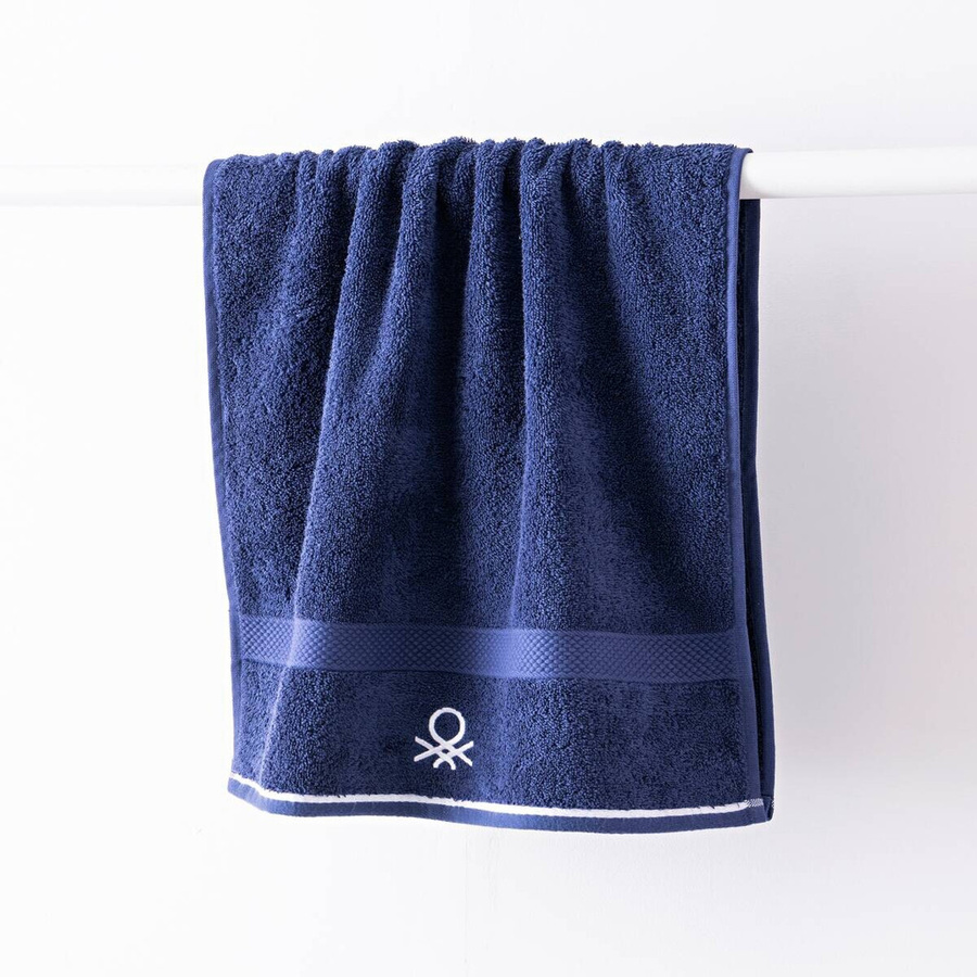 Benetton Handtuch Core aus Baumwolle in Dunkelblau, Breite: 50 cm, Länge: 90 cm - Bild 2