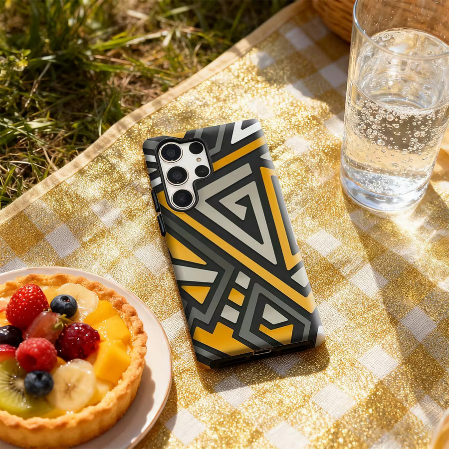 GeoVoyage Handyhülle mit glänzender doppellagiger Rückseite für Samsung Galaxy S25 Ultra, S24 und S23 Ultra Plus in Multicolour - Bild 5