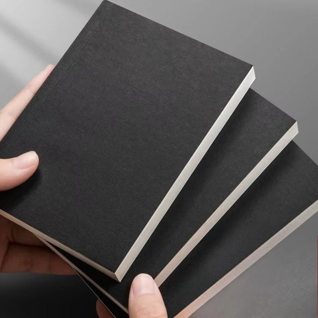 A6 Taschennotizbuch mit 128 Blatt und 256 Seiten, liniertes Kraftpapier-Notizbuch mit Karton-Einband - Bild 1