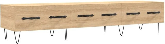 vidaXL TV-Schrank Sonoma-Eiche in Braun aus Holzwerkstoff und Eisen, B/T/H: 150 x 36 x 30 cm - Bild 1