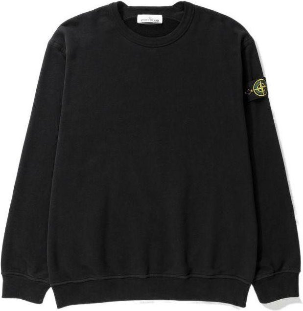 Stone Island Sweatshirt, Locker geschnitten, Rundhalsausschnitt, Schwarz, Herren - Bild 1