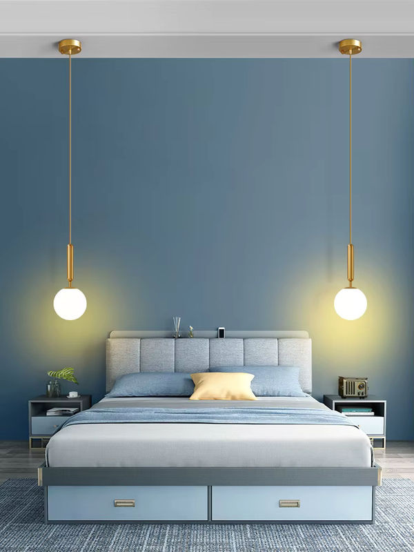 Nordische Pendelleuchte JIANKEXING mit weißer Glaskugel für Schlafzimmer und Restaurant - Bild 3