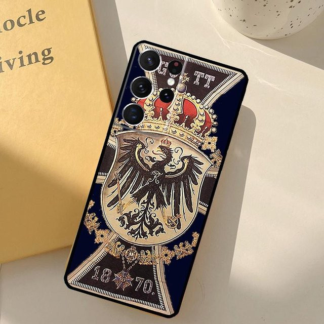 Handyhülle Deutsches 1870 Gott mit Uns Eisernes Kreuz für Samsung Galaxy S25 S24 S23 S22 S21 S20 Ultra FE Plus in Blau - Bild 1