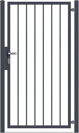 Deutsche Zauntechnik Gartentor Vario Basic ST in Anthrazit, Breite: 100 cm, Höhe: 180 cm