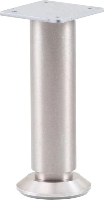 Simausrom Möbelfuß aus Aluminium in Silber gebürstet, Höhenverstellbar, Durchmesser: 3 cm, Höhe: 16 cm - Bild 1