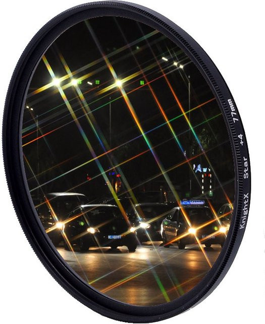 KnightX Star Filterlinse für Canon Sony Nikon in Schwarz mit 4 6 oder 8 Zeilen - Bild 1