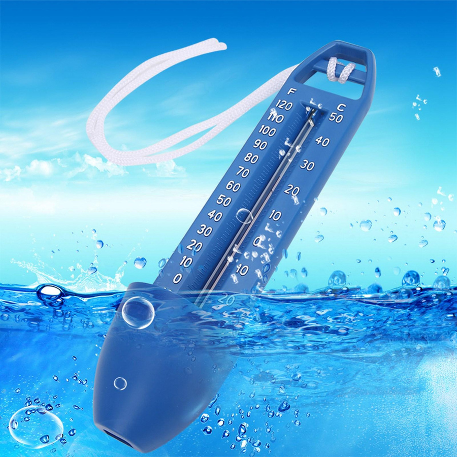 TOMTOP JMS 2er Set Schwimmendes Schwimmbadthermometer für Schwimmbad, SPA, Sauna und heiße Quellen, B/H/T: 16,5 x 3,7 x 3,7 cm - Bild 3