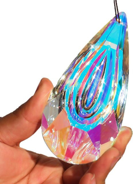 Yiran Furniture Kristallprisma Sonnenfänger in Multicolour zum Aufhängen, 12 cm Durchmesser - Bild 1