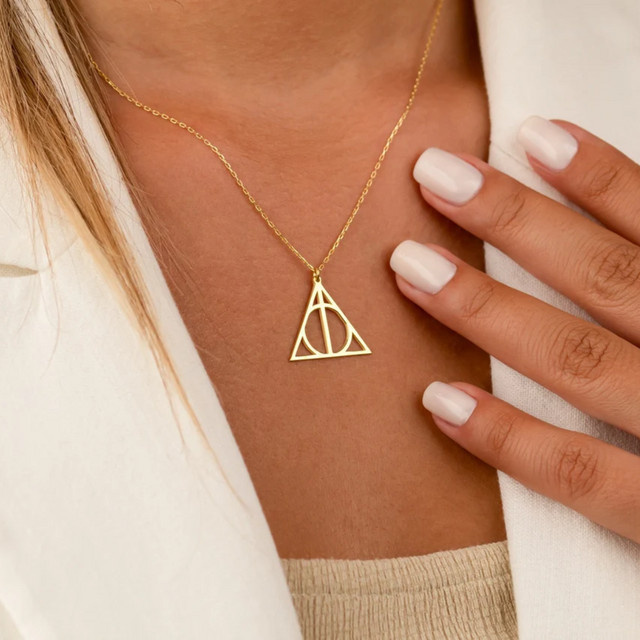 Halskette Heiligtümer des Todes, Gold, Unisex - Bild 1