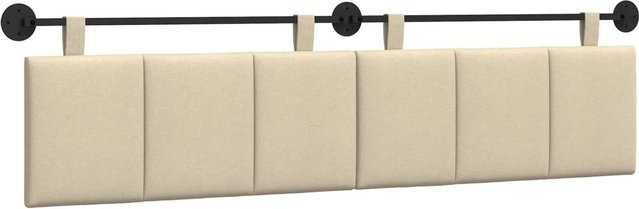 vidaXL Wandmontiertes Polsterpaneel in Beige mit Stoffbezug, B/H/T: 210 x 55 x 5 cm - Bild 1