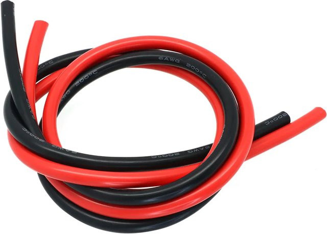 Mitoot Superweiches Silikonkabel-Set Hitzebeständig, 2 Meter (1 Meter Rot und 1 Meter Schwarz) - Bild 1