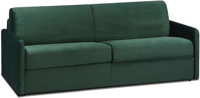 Vente-unique Schlafsofa Calife in Tannengrün mit Samtbezug und Breite: 190 cm - Bild 1