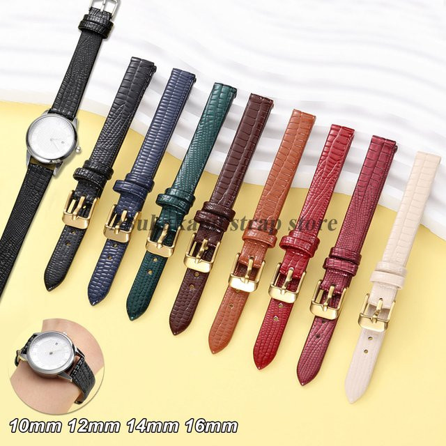asukaband Uhrenarmband Leder, Eidechsenmuster, Damen - Bild 1