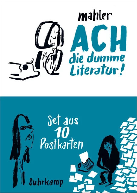 Postkarten-Set Ach die dumme Literatur vom Suhrkamp Verlag - Bild 1