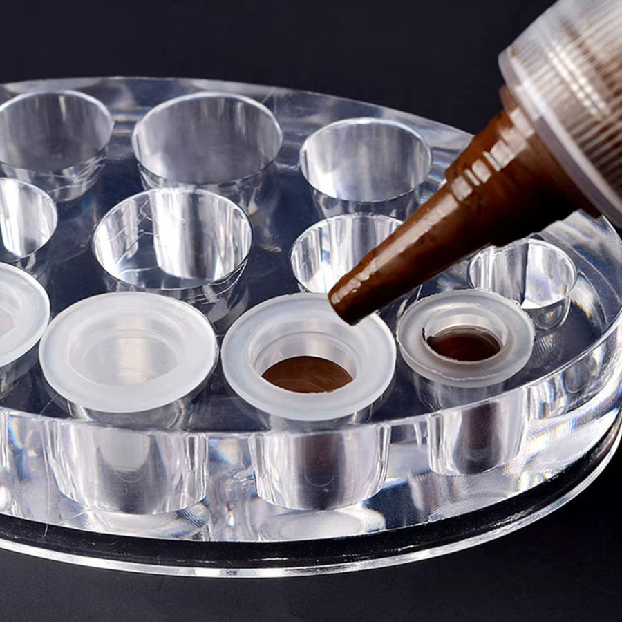 YUELONG Einweg Tattoo Ink Cups, Silikon, Pigment Container mit Kappe - Bild 4