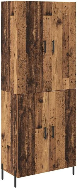 vidaXL Highboard Wandmontiert Altholz Braun B: 69,5 cm, T: 34 cm, H: 180 cm - Bild 1