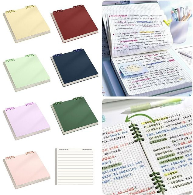 Multifunktionales Loseblatt-Notizbuch mit Raster und 120 Seiten, abnehmbarer Notizblock in Mehrfarbig - Bild 1