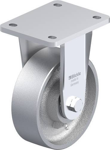 Blickle Bockrolle BO-G 150K in Silber, Rad-Durchmesser: 150 mm, Tragfähigkeit: 900 kg - Bild 1