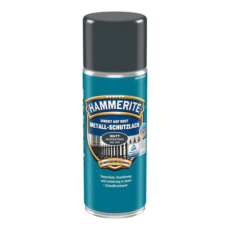 Hammerite Metall-Schutzlack Spray Anthrazit, wetterfest und kratzfest, 400 ml - Bild 2