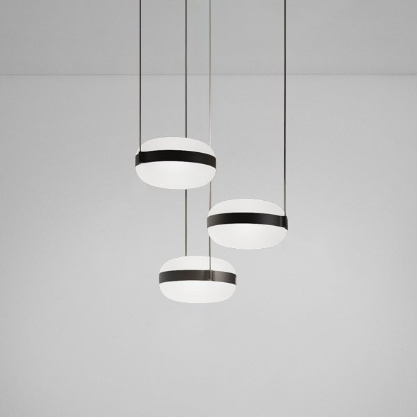 B.Lux Beaded S3 LED-Pendelleuchte aus Glas und Aluminium in Opalweiß - Bild 1
