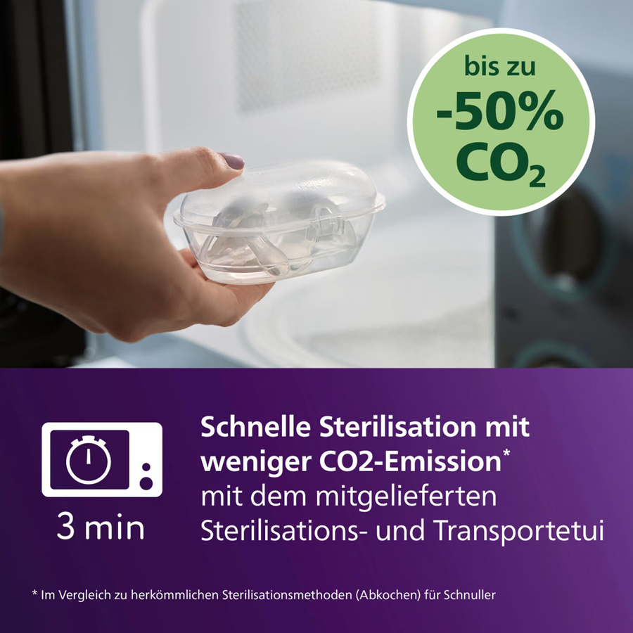 Philips Avent 2er-Pack Schnuller ultra soft, grün, 6-18 Monate, BPA-frei und sterilisierbar - Bild 2
