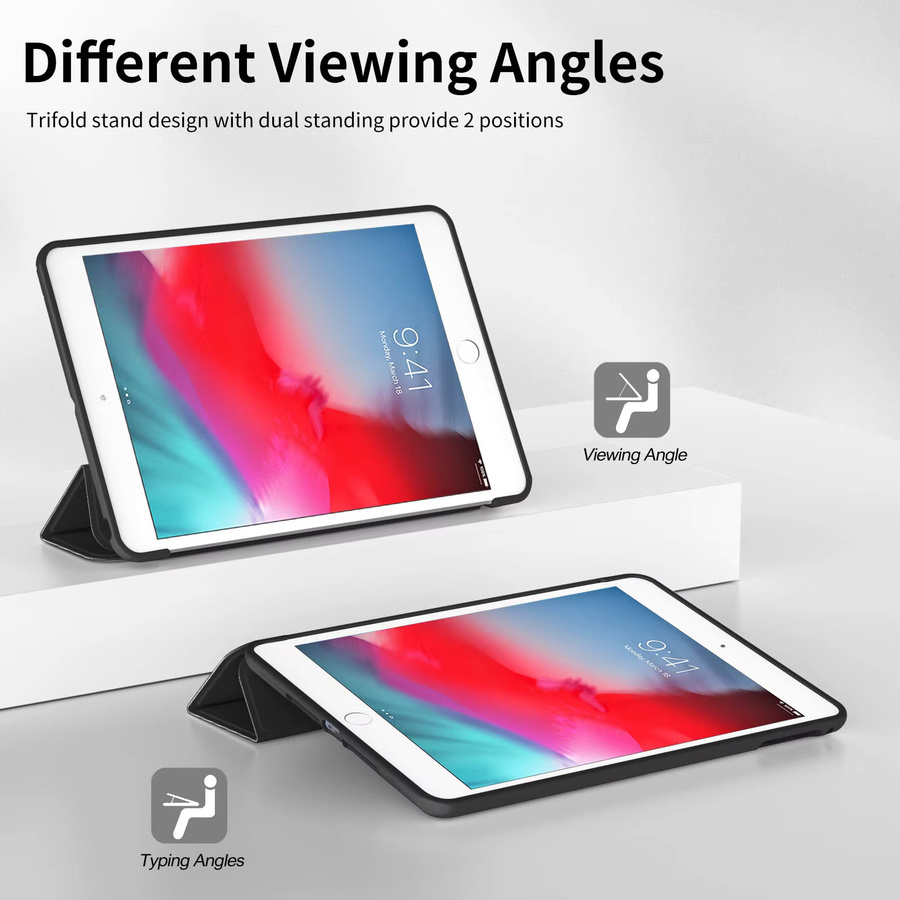 Magnetische Smart Cover Schutzhülle für Apple iPad Mini 1 2 3 4 5 Generation in Schwarz mit weichem TPU - Bild 5