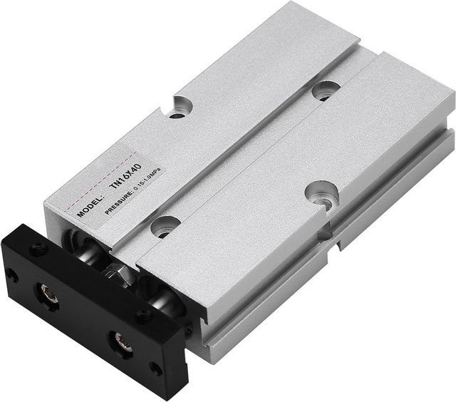 Fishine Doppelwirkender Pneumatikzylinder aus Aluminiumlegierung in Silber mit 16mm Bohrung und 40mm Hub - Bild 1
